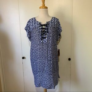 Sperry Blue Print Lace-Up Dress
